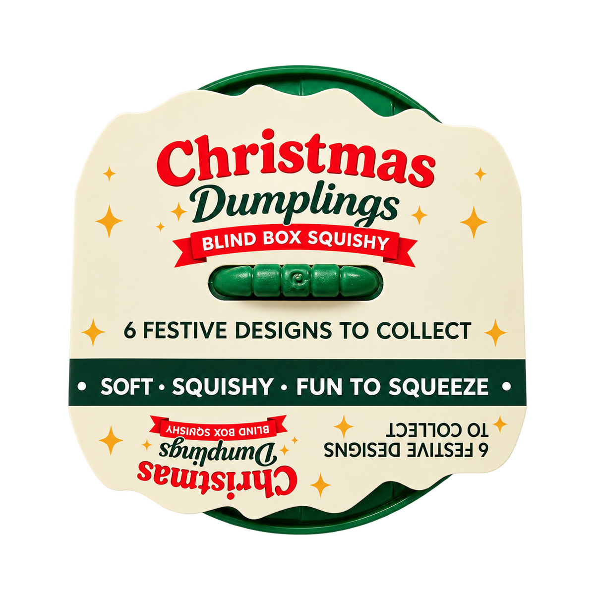 Mystery Christmas Dumplings Squishy – grønn blindboks