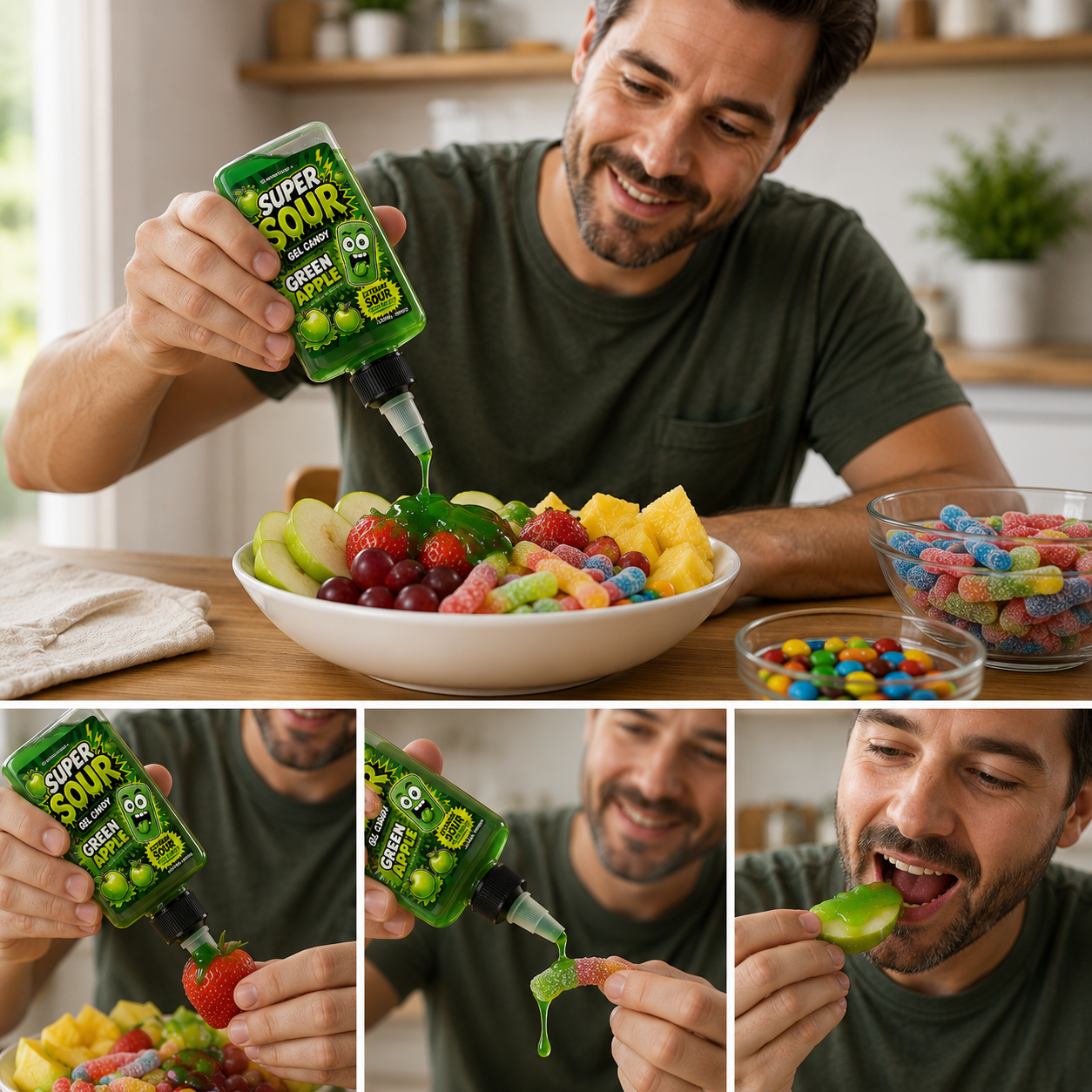 Super Sour Green Apple Gel Candy 100ml