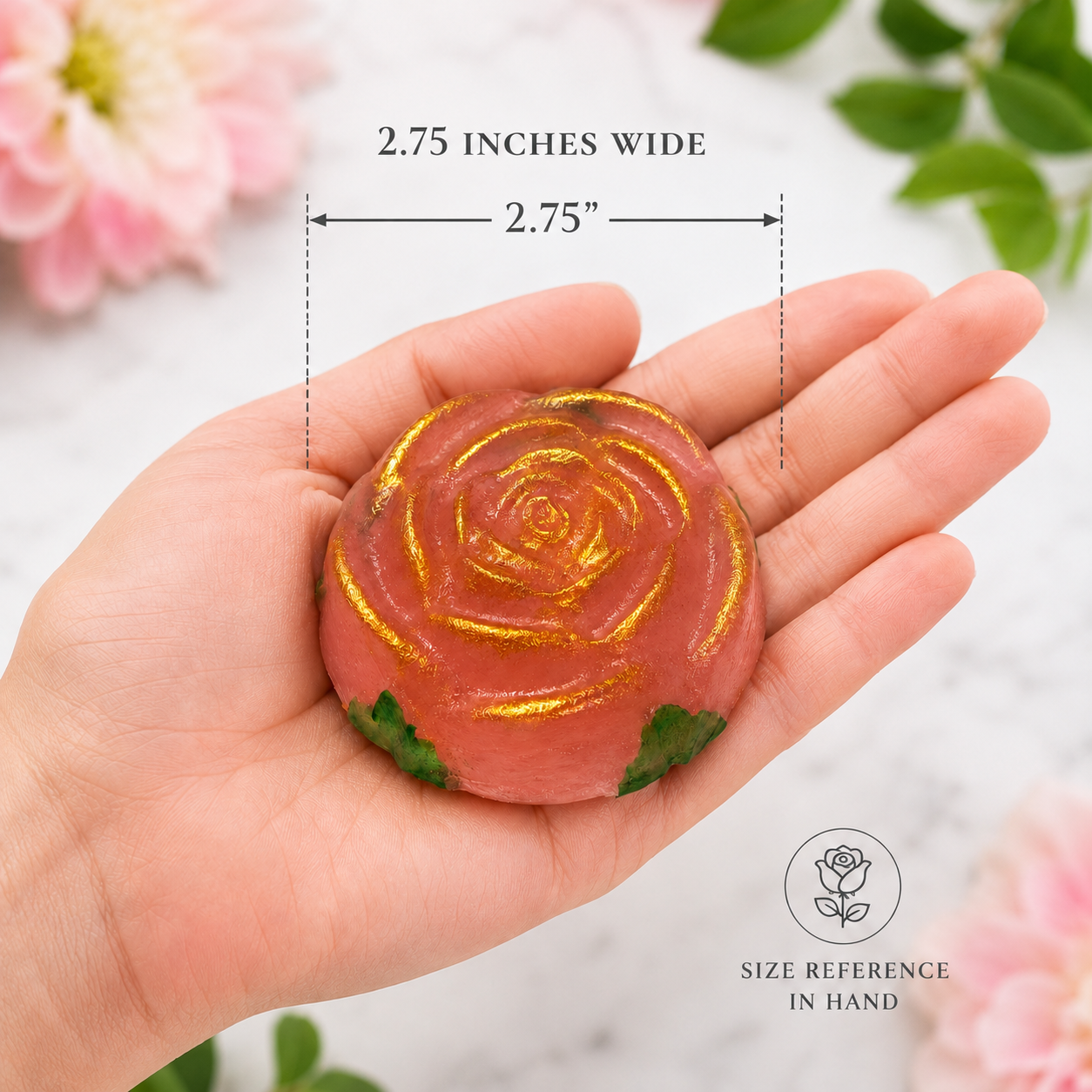Jumbo Crystal Candy Rose – Strawberry