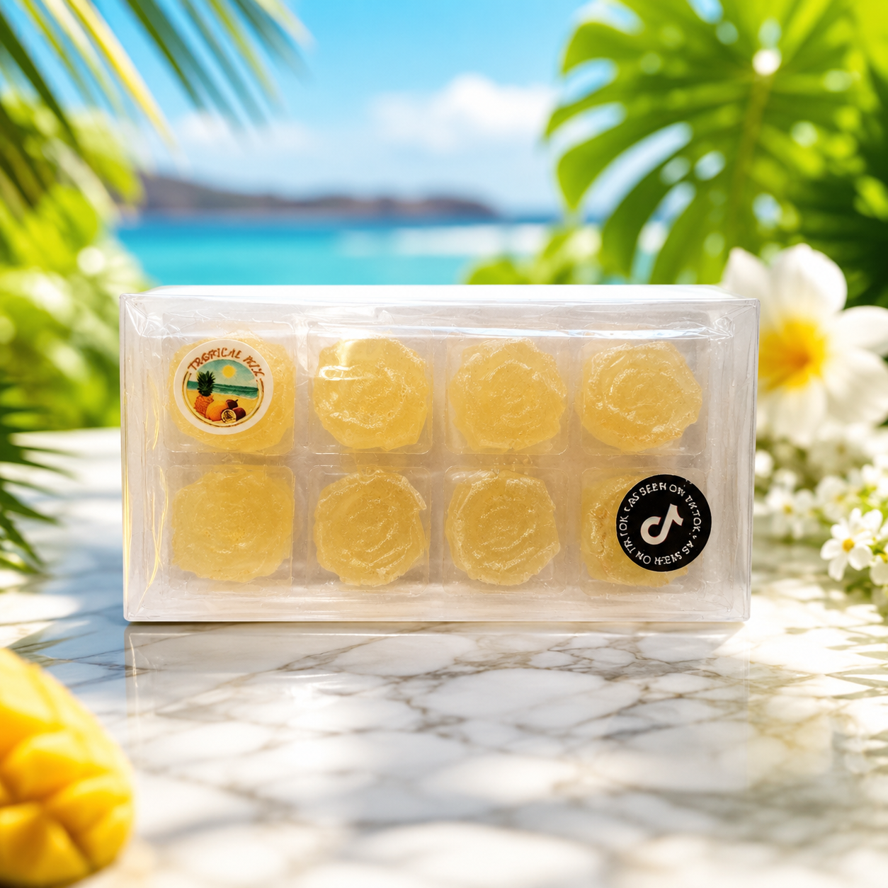 Tropical Punch Crystal Candy (Kohakutou) Rose Treat Box