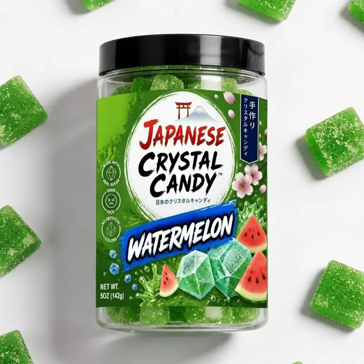 Japanese Crystal Candy Cubes Watermelon 142g