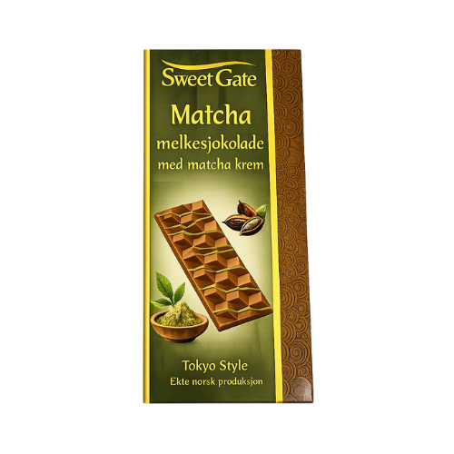 Melkesjokolade Med Matcha Krem 80g