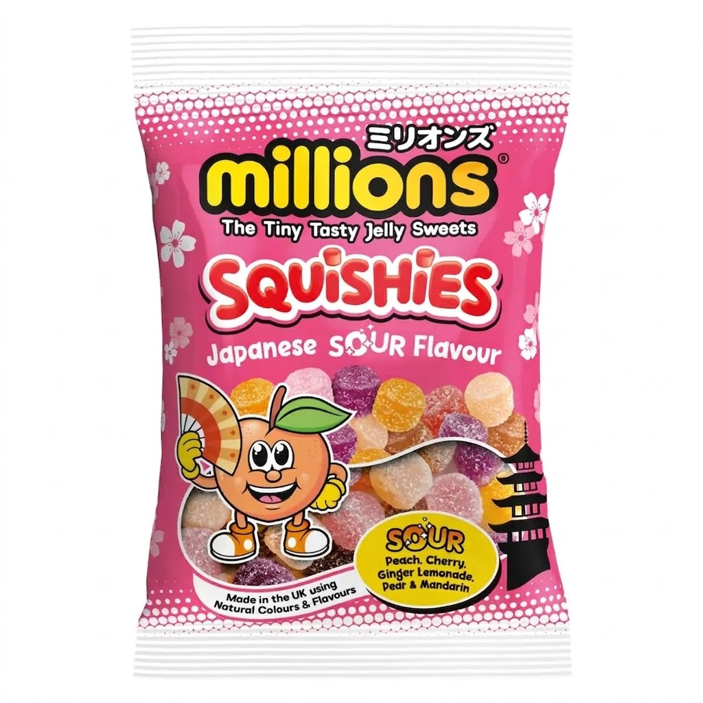 Millions Squishies Japanese Sour Flavour Bag 100g