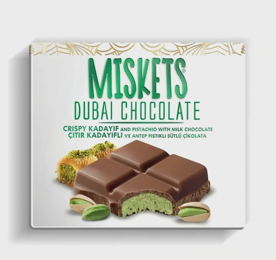 Last inn video: Miskets Dubai Chocolate 100g